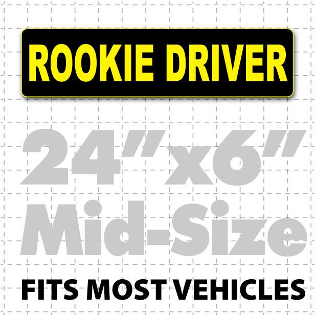 Rookie Driver Car Sign Magnet 24" X 6" - Wholesale Magnetic Signs