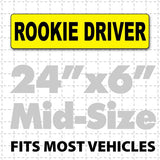 Rookie Driver Car Sign Magnet 24" X 6" - Wholesale Magnetic Signs