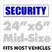 Magnetic Security Sign for vehicles 24" x 6" - Wholesale Magnetic Signs