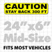 Caution Stay Back Magnetic Sign 24x6" 300ft - Wholesale Magnetic Signs