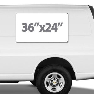 Huge van magnets signs. 36x24” custom magnetic signs for vans or delivery trucks. Design and order magnetic signs online.