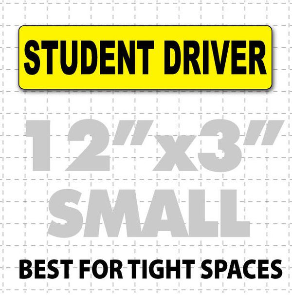 Student Driver Magnetic Sign 12" X 3"