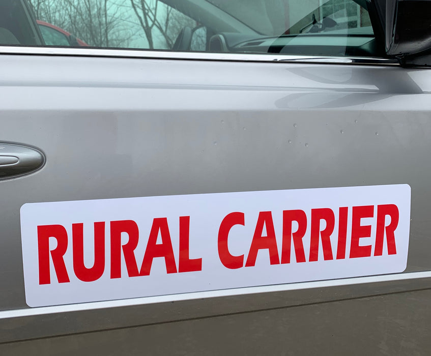 24"X6" Rural Carrier Magnetic Vehicle Sign