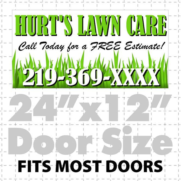 Lawn Care Sign for Cars,Trucks, & Vans (layout 2)
