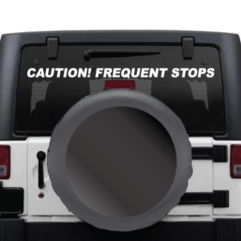 Caution Frequent Stops Sticker for USPS rural carriers and delivery drivers.Adhesive vinyl decal installs on smooth surface  