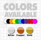 Color selections available for USDOT Stickers for trucks