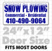 Snow plowing magnetic signs for commercial and residential snow removal companies. Magnet signs are large and easy to read.