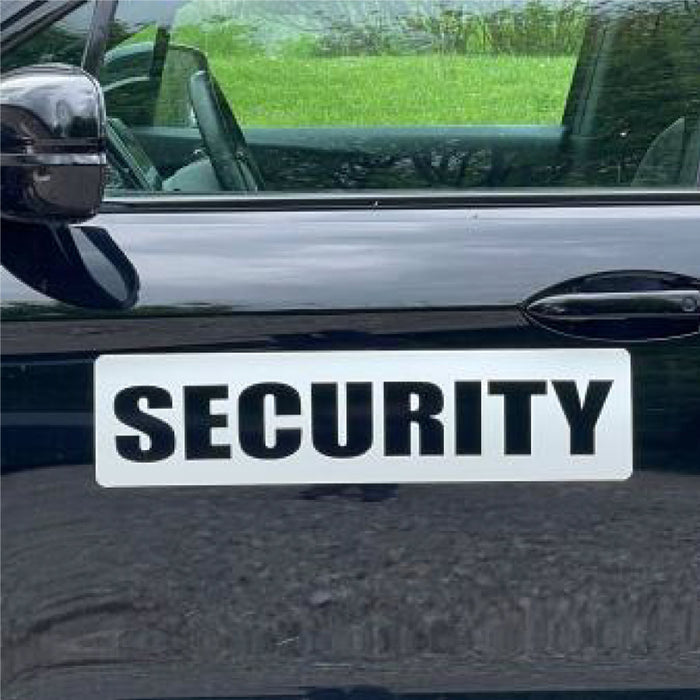 Magnetic Security Sign for vehicles 24" x 6"
