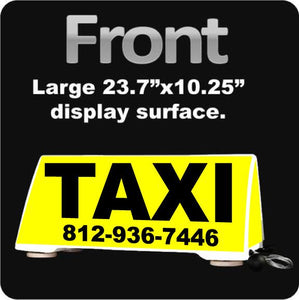 Taxi Cab Rooftop Car Sign | Cab Driver Car Topper | Magnetic Mount - Wholesale Magnetic Signs