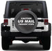 Caution US Mail Frequent Stops Graphic Kit for Windows or Tire Covers in White - Wholesale Magnetic Signs