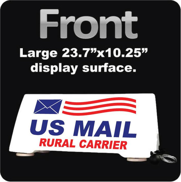 US Mail Carrier Rooftop Car Sign | Postal Mail Delivery Car Topper | Magnetic Mount - Wholesale Magnetic Signs